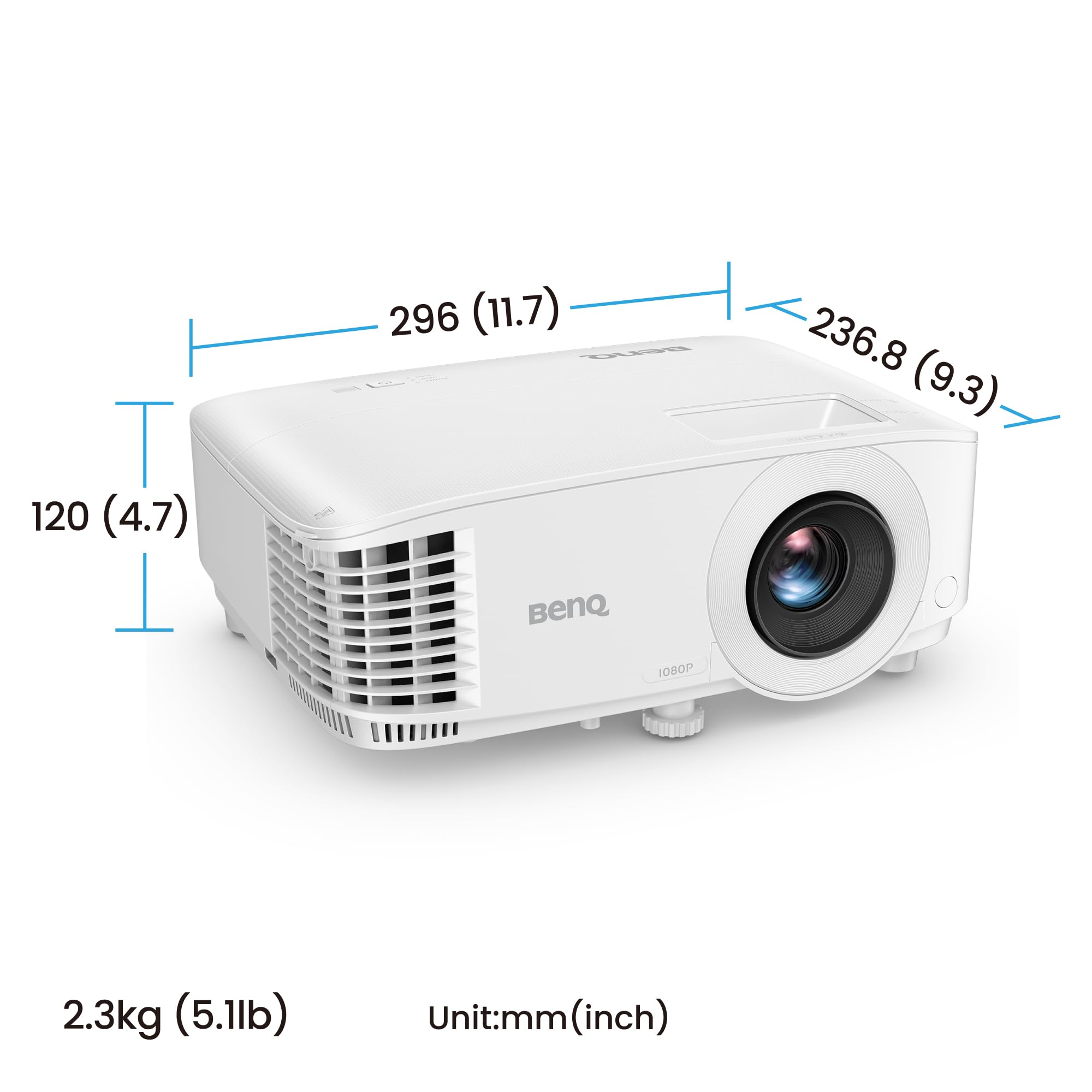 1080p Heimkino Beamer TH575i 3800 ANSI-Lumen Google TV Dongle 1,1-facher optischer Zoom vertikale Trapezkorrektur