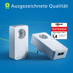 Magic 2 WiFi 6 Netzwerkadapter Set für WLAN über Stromleitung bis 2400 Mbit/s Mesh WLAN 2x Gigabit LAN