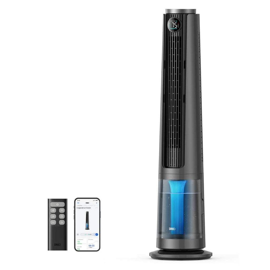 Nebelventilator 765S 3-in-1 Turmventilator 6 L Tank 10,4 m/s Luftstrom WLAN App-Steuerung 12 Geschwindigkeiten 4 Modi