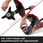 Akku-Sense GP-BC 36/430 Li BL 36 V 43 cm Schnittbreite Brushless-Motor mit 3-Zahn-Messer und Doppelfadenspule