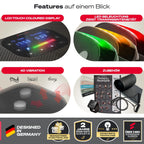 4D-Vibrationsplatte VP400 bis 40 Hz mit 3 Trainingsmodi Bluetooth Lautsprecher Touch-Display und 120 kg Belastbarkeit