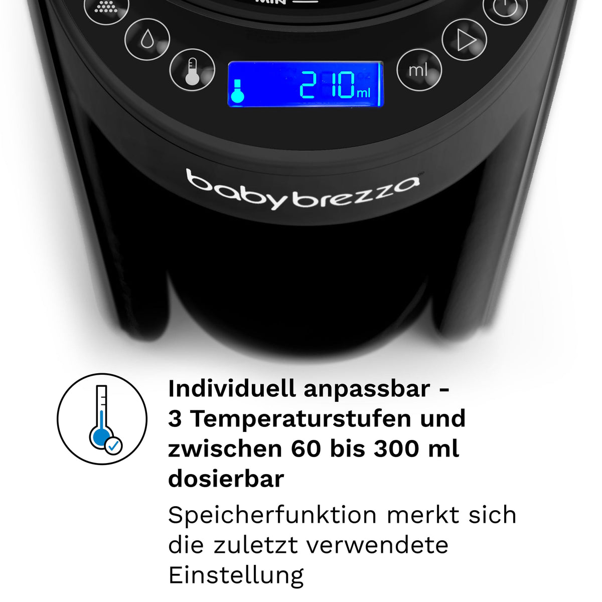 Automatischer Flaschenzubereiter Formula Pro Advanced für Milchpulver und Wasser 3 Temperaturen 60–300 ml LCD-Display BPA-frei