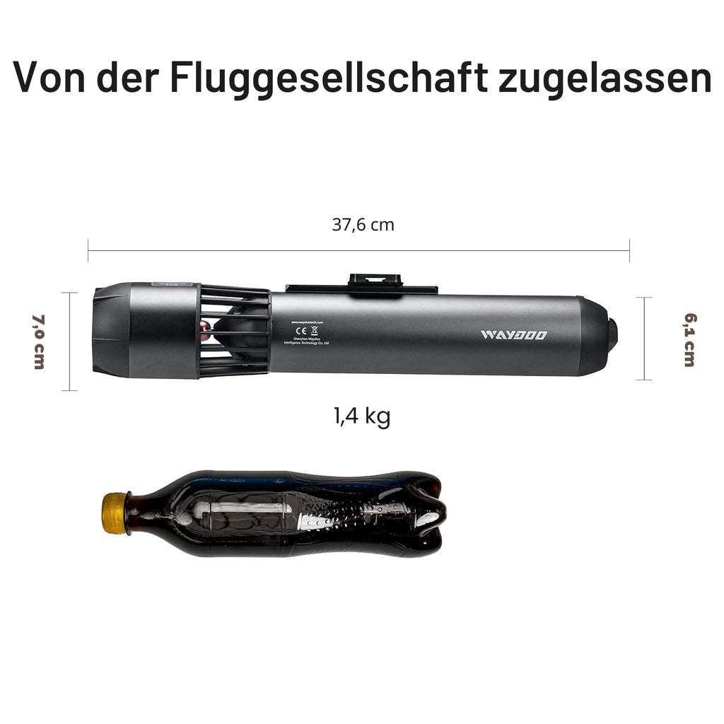 Unterwasser-Scooter mit Daumensteuerung 3 Geschwindigkeiten 56 Min Laufzeit 98 Wh Akku für SUP Tauchen Schnorcheln