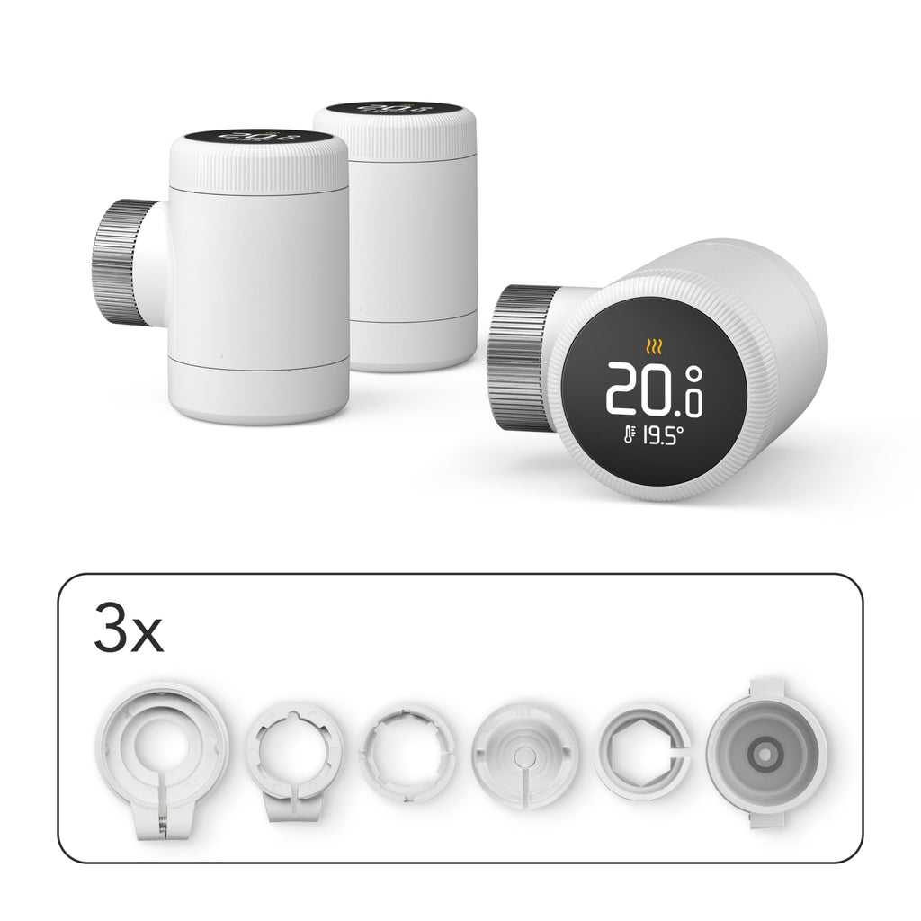 Smartes Heizkörperthermostat X Trio Pack mit App-Steuerung Thread Matter und Touchscreen 3er Set