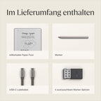 Paper Pure 10,3 Zoll E-Ink Tablet Schwarz-Weiß-Display WLAN mit Marker für Notizen Zeichnen und Dokumente