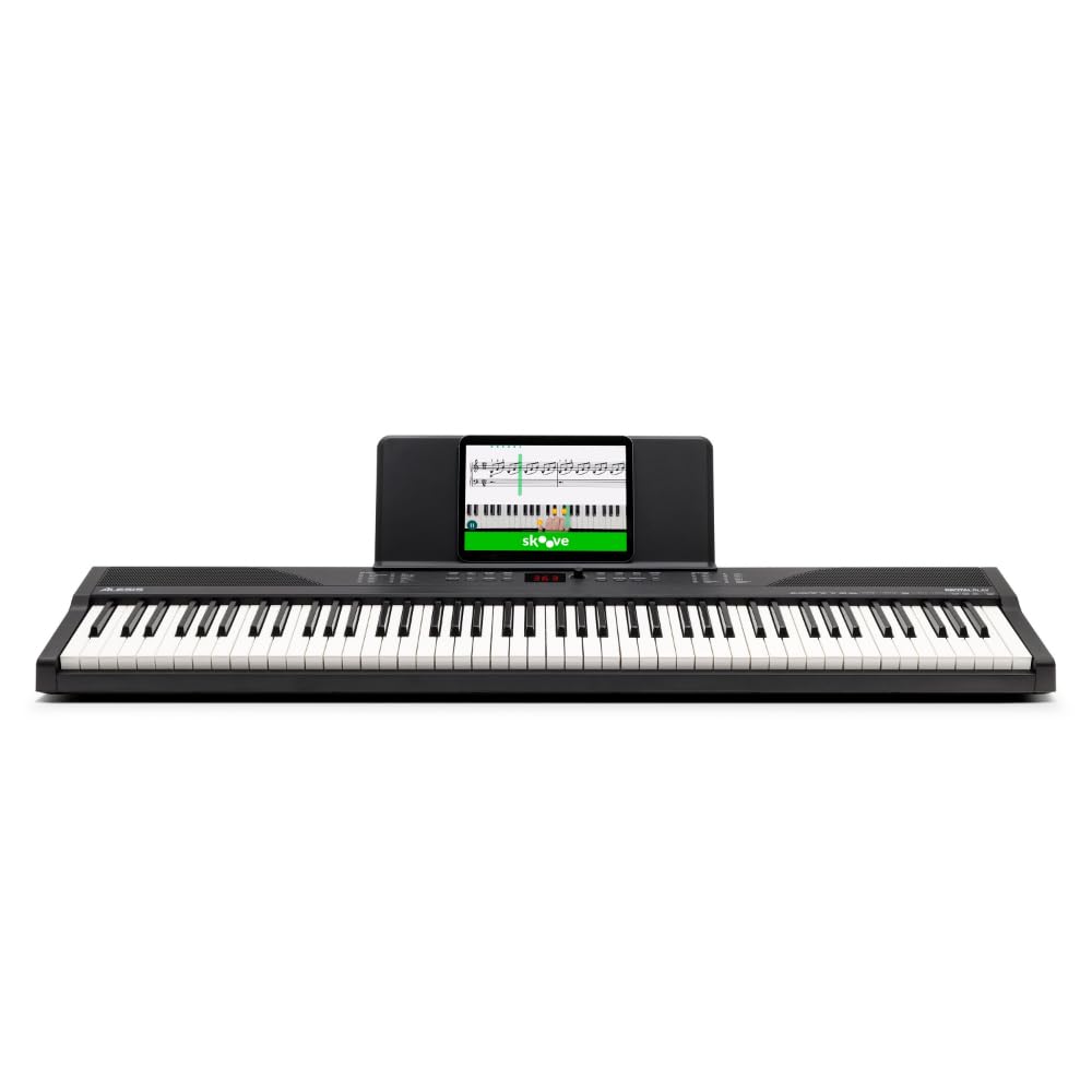 Digitalpiano Recital Play 88 Tasten 480 Sounds USB MIDI mit Ständer Sustain-Pedal Kopfhörer und Tragetasche