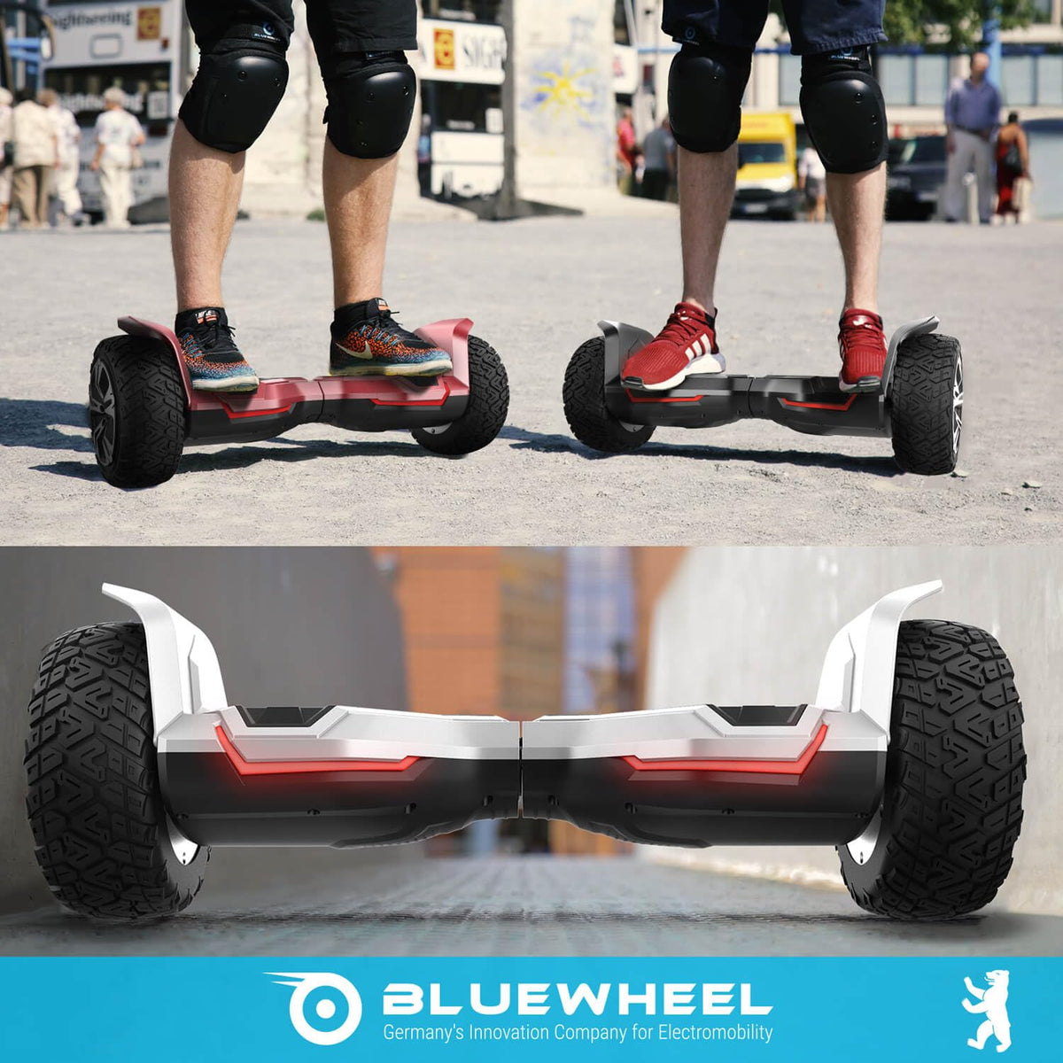 Offroad Hoverboard HX510 8,5 Zoll mit 700 W Dual-Motor Bluetooth App-Steuerung LED und 120 kg Belastbarkeit