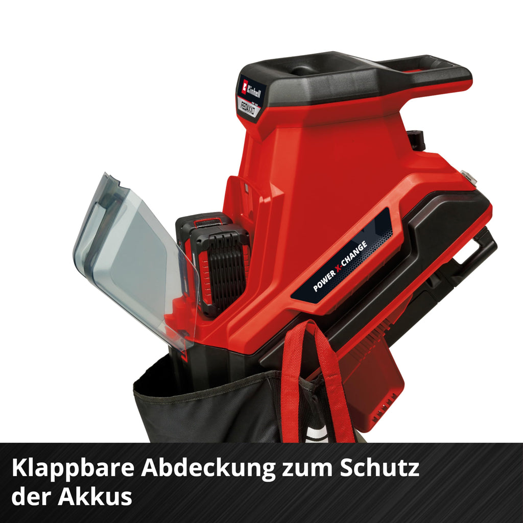Akku-Messerhäcksler REDAXXO 36/25 36 V für Äste bis 25 mm mit 3 Wendemessern 55 L Fangsack