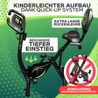 3in1 Heimtrainer Fahrrad klappbar mit Magnetwiderstand 10 Stufen tiefem Einstieg SoftFoam Sitz und 140 kg Belastbarkeit