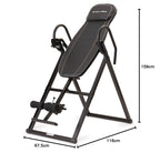 Klappbare Inversionsbank SP-INV-1100-B mit 4 Inversionswinkeln bis 90° und 135 kg Belastbarkeit Schwarz