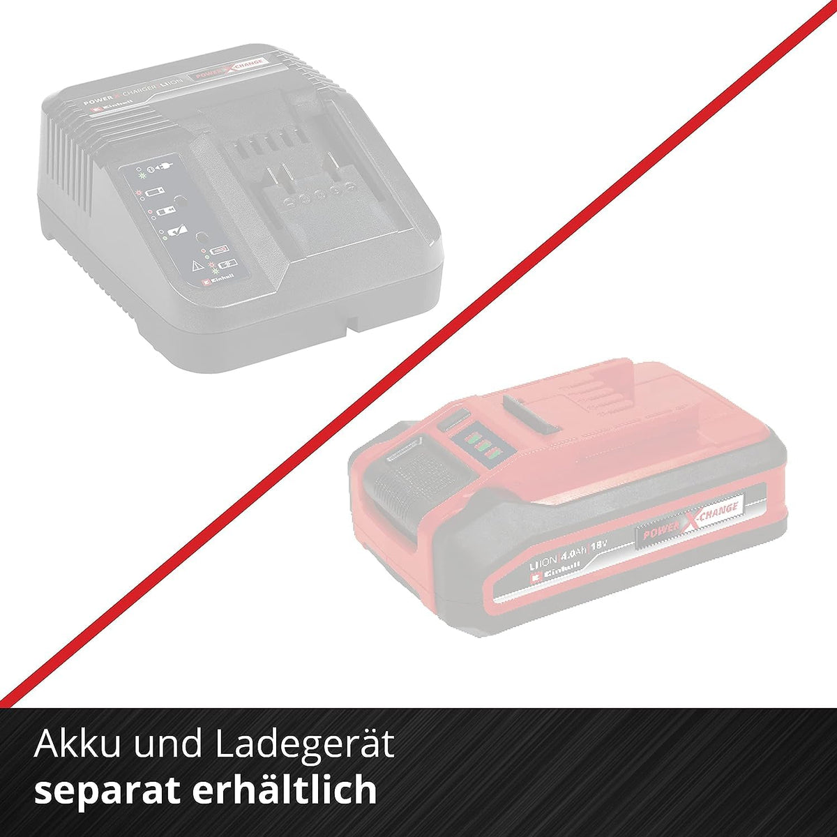 Akku-Kehrmaschine TE-SW 18/610 Li-Solo 18 V mit 61 cm Kehrbreite 20 l Schmutzbehälter verstellbarem Lenker und abnehmbarer Lippe