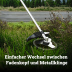 Akku-Sense WG084E.9 40V 38 cm Schnittbreite 25,5 cm Messerdurchmesser Zweihandgriff Doppelfaden-System ohne Akku
