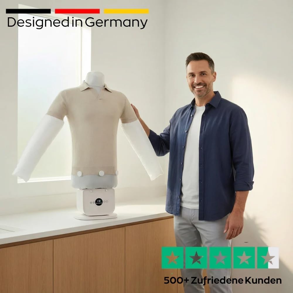 Automatischer Hemdenbügler MX9-AEE 1400 Watt Heißluft Bügelpuppe für Hemden und Hosen 230 V