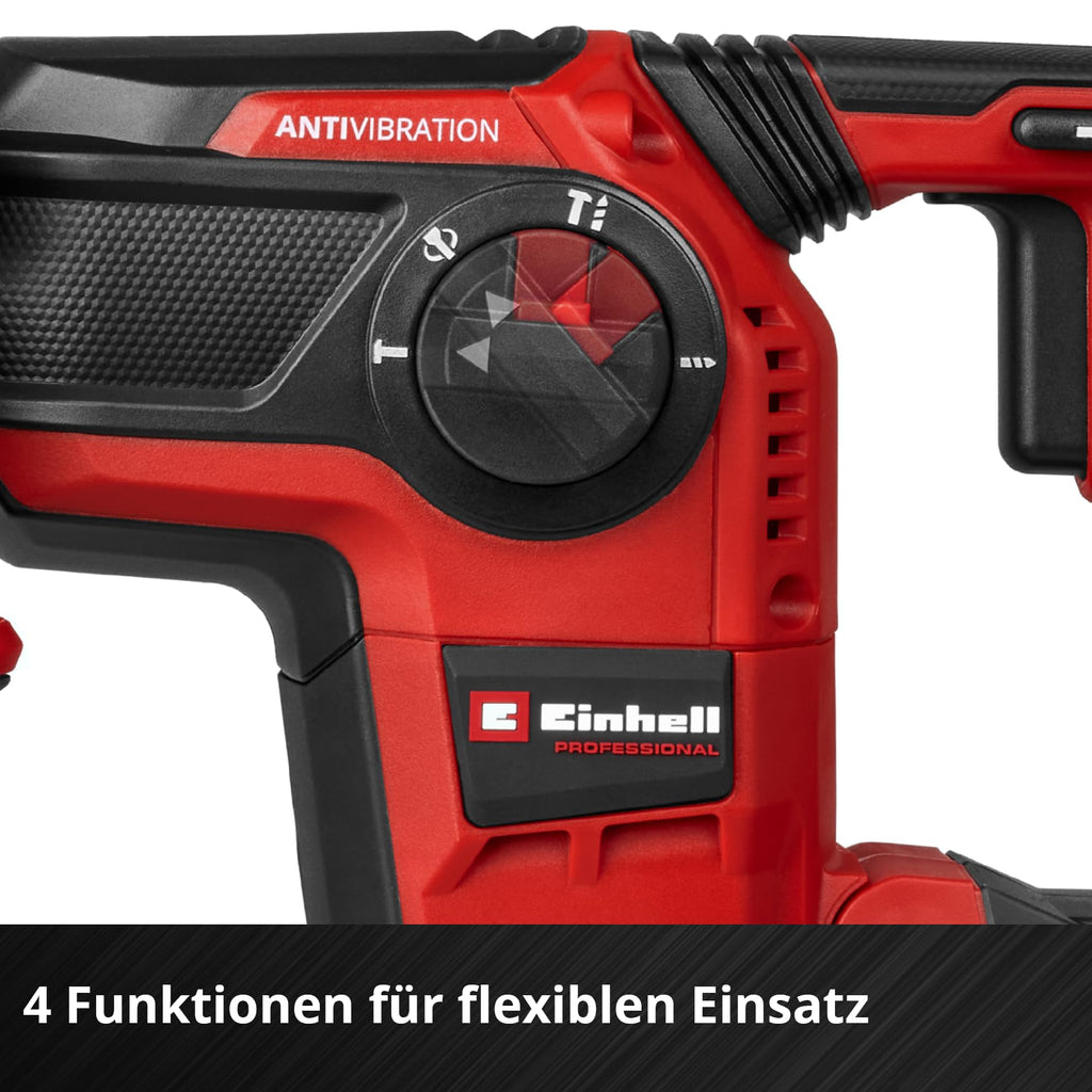 Akku-Bohrhammer 18 V Brushless 3 J SDS-plus 4 Funktionen 28 mm 3,0 Ah Akku Ladegerät Koffer 3 Bohrer Flachmeißel