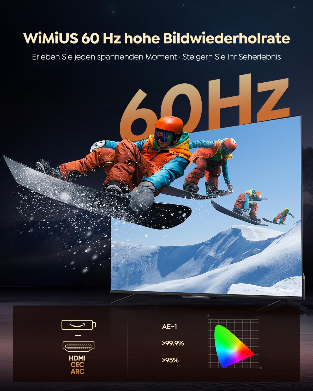 Smart Beamer P62 Pro 1080P 1300 ANSI 4K Unterstützung Autofokus 6D Trapezkorrektur WiFi 6 Bluetooth 5.2 Dolby Audio