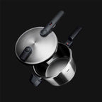 Schnellkochtopf Vitaquick Premium 6 L Edelstahl 22 cm mit gelochtem Einsatz 2 Kochstufen für Induktion
