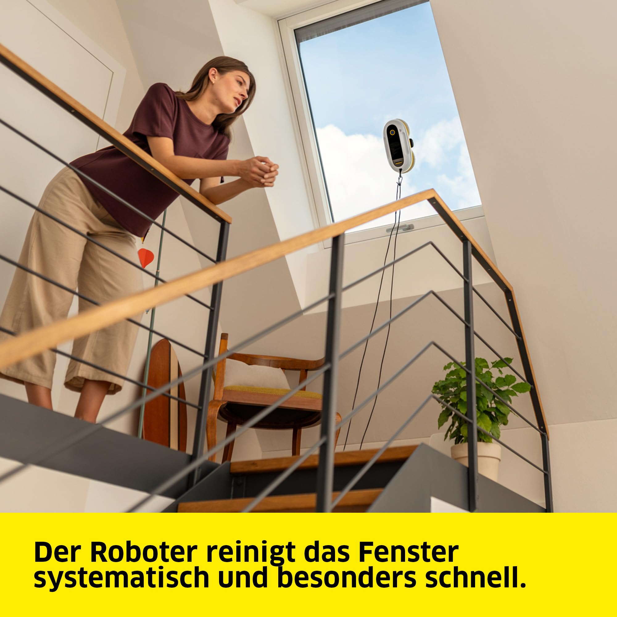 Fensterputzroboter RCW 2 Extra+ automatische Fensterreinigung 5 Reinigungsmodi 70 ml Tank 5 m Kabel 6 Paar Wischbezüge