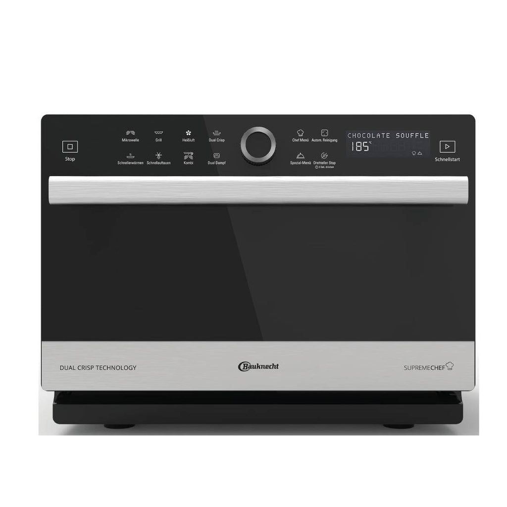Multifunktionsmikrowelle MW 3391 SX 33 L 1000 W mit Heißluft Grill CrispFry Dampfgaren und Dampfgarbehälter