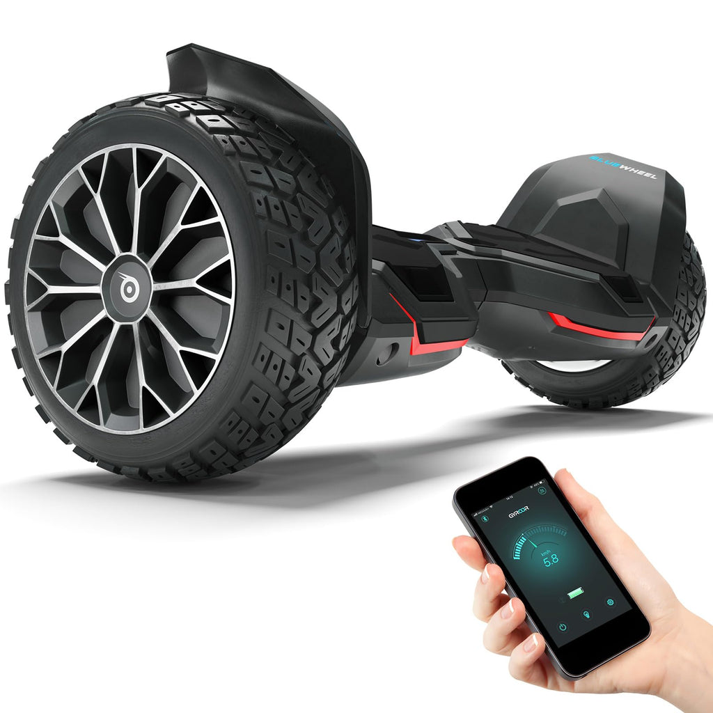 Offroad Hoverboard HX510 8,5 Zoll mit 700 W Dual-Motor Bluetooth App-Steuerung LED und 120 kg Belastbarkeit