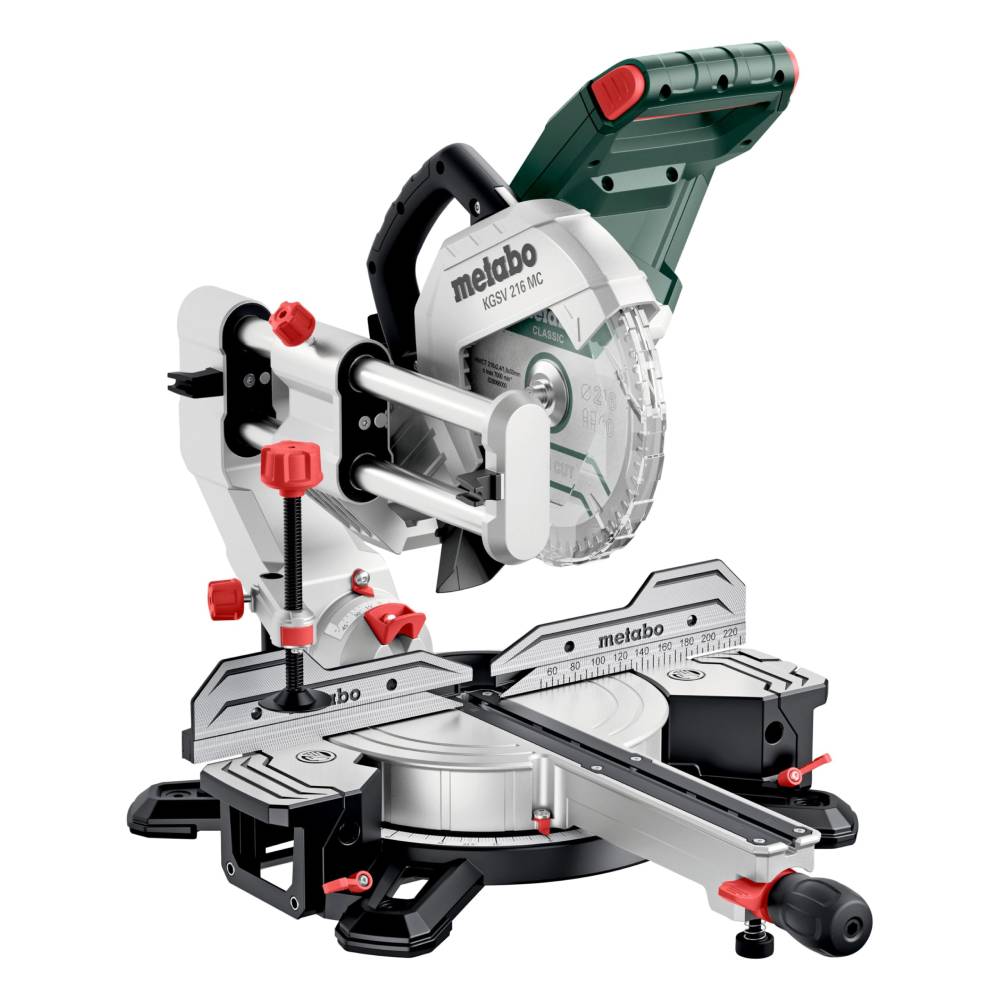 Kappsäge KGSV 216 MC mit Zugfunktion 1200 W 216 mm Sägeblatt variable Drehzahl beidseitig neigbar PCL-Schattenlinie