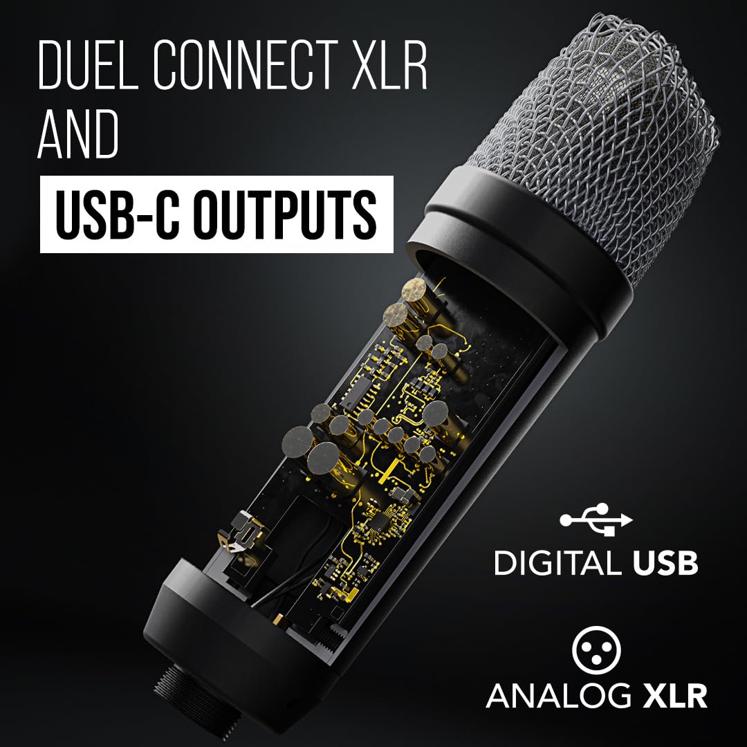 Großmembran Kondensatormikrofon NT1 5. Generation USB XLR 192 kHz mit Mikrofonspinne Popfilter und Kabel