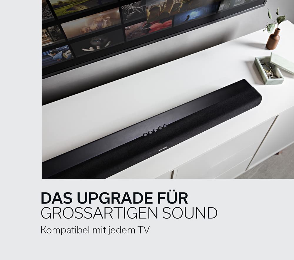TV Soundbar DHT-S216 mit integriertem Subwoofer DTS Virtual:X 4K UHD HDMI ARC Bluetooth optischer Eingang Schwarz