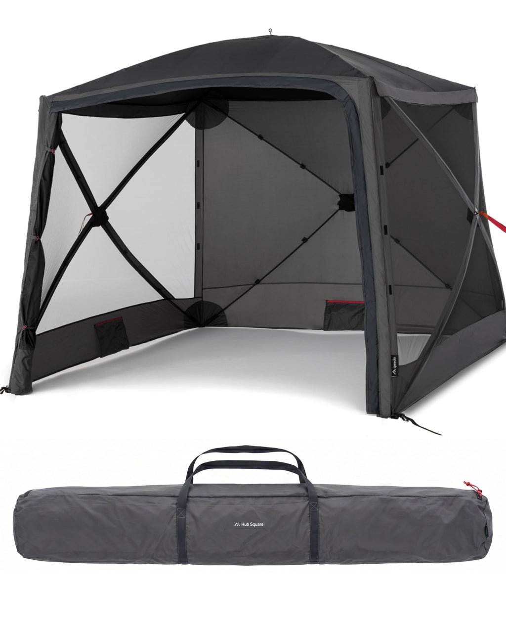 Quick Hub Square Pop Up Pavillon 2,44 x 2,44 m Camping Pavillon UV-Schutz wasserabweisend