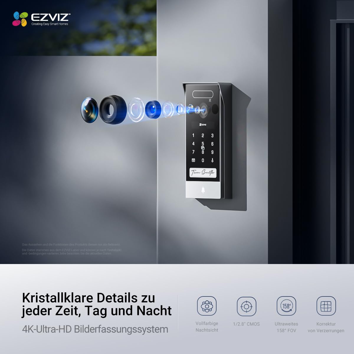 Video-Türsprechanlage HP7 Pro 4K 8 Zoll Touchscreen 2-Draht-System Dual-Band-WLAN RFID-Zugang