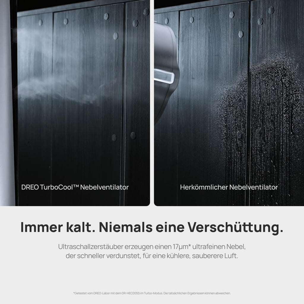 Nebelventilator 765S 3-in-1 Turmventilator 6 L Tank 10,4 m/s Luftstrom WLAN App-Steuerung 12 Geschwindigkeiten 4 Modi