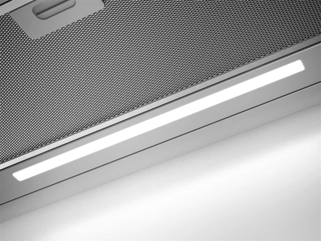 DPE5660M Flachschirmhaube 60 cm 660 m³/h 4 Stufen LED Abluft Umluft 69 dB Metall