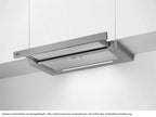 DPE5660M Flachschirmhaube 60 cm 660 m³/h 4 Stufen LED Abluft Umluft 69 dB Metall