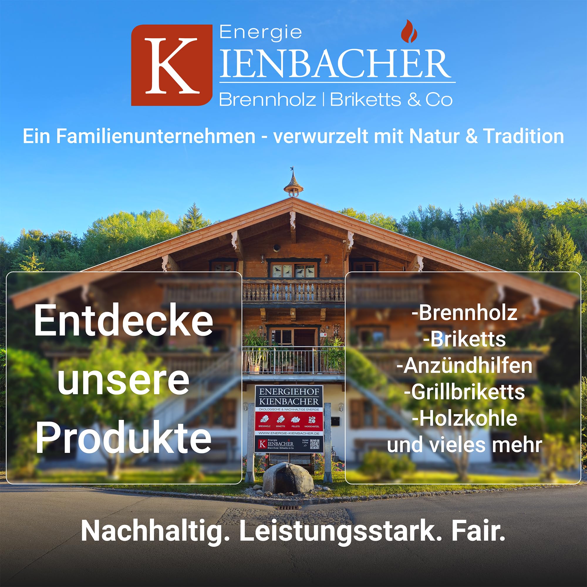 Nestro Hartholzbriketts aus Buche und Eiche 960 kg Palette 70–90 mm Durchmesser 25–30 cm Länge 5,2 kWh/kg