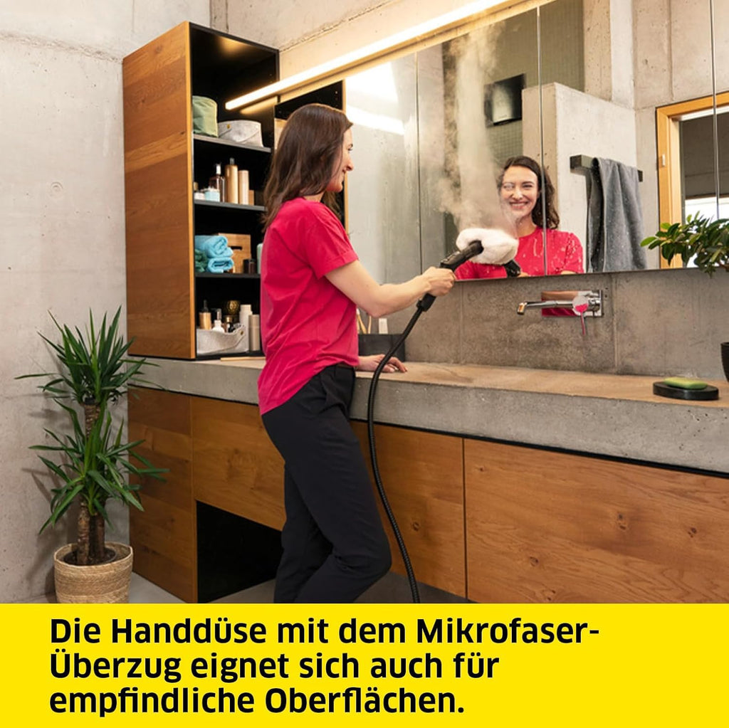 Dampfreiniger SC 4 Deluxe 4 bar 3 Min Aufheizzeit 1,8 l Tank 2200 W EasyFix Bodenreinigungsset mit Düsen