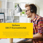 Schnurloses DECT Stereo Headset Engage 65 SE für professionelle Anrufe 13 Std. Akku 150 m Reichweite USB-C Basisstation