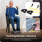 Elektrisches Fußmassagegerät MotionCiser mit Gehsimulation 10 Vibrationsstufen Infrarot-Wärme und Trainingsbändern