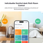 Smartes Heizkörperthermostat X Trio Pack mit App-Steuerung Thread Matter und Touchscreen 3er Set