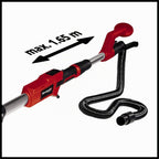 Trockenbauschleifer TE-DW 225 X 750 W 225 mm Schleifteller 600–1500 U/min Teleskopstiel bis 165 cm mit Schleifscheiben im Koffer