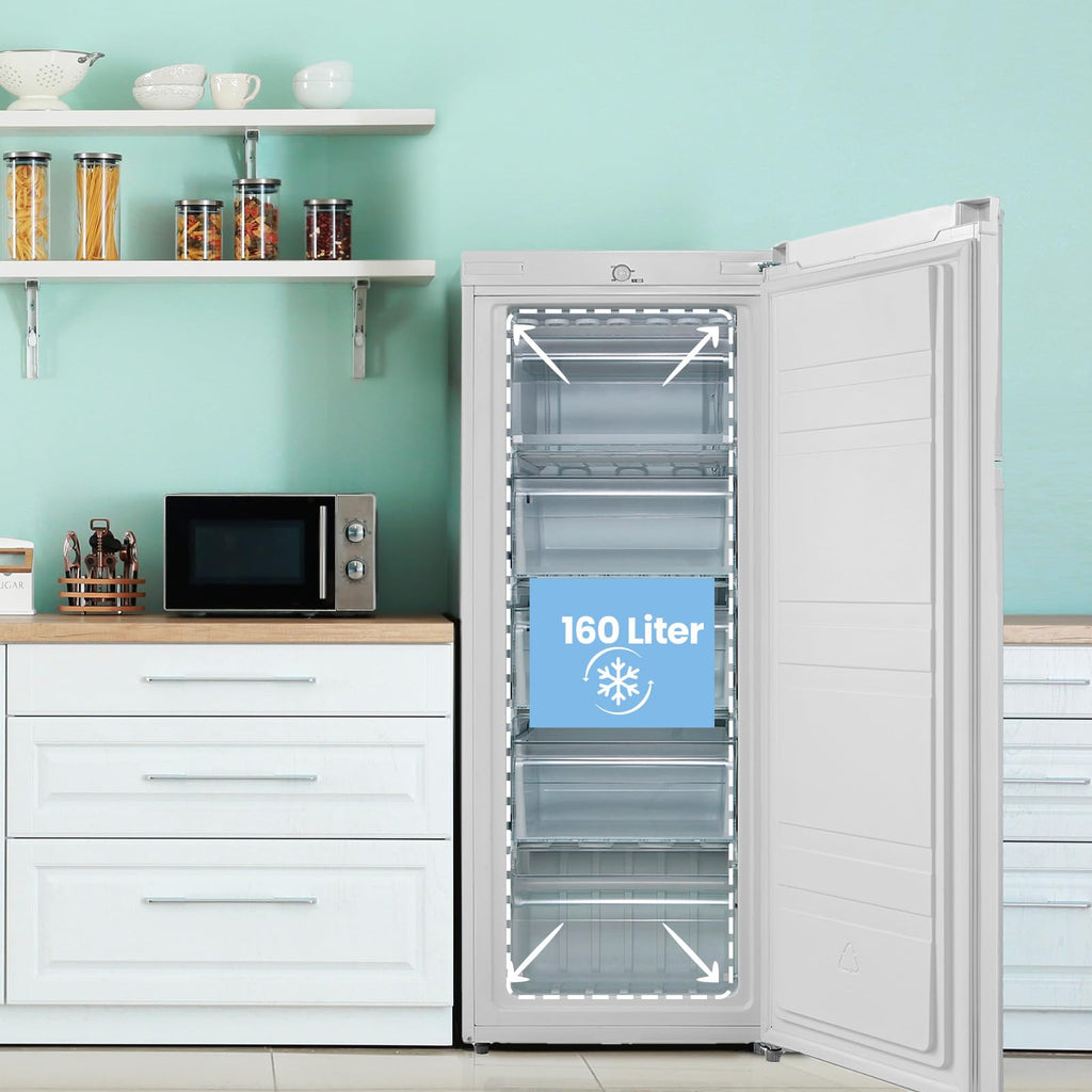 Gefrierschrank RCU160WH2(E) 160 Liter 4-Sterne-Gefrieren bis -24 °C 4 Fächer wechselbarer Türanschlag