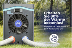 Pool Wärmepumpe Mini HPM20 Heizsystem für Aufstellpools bis 20 m³ 230V kompakte Poolheizung für Holz und Stahlrahmen Pools Grau