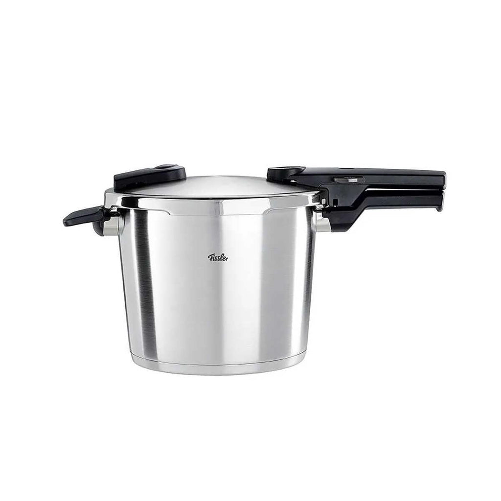 Schnellkochtopf Vitaquick Premium 6 L Edelstahl 22 cm mit gelochtem Einsatz 2 Kochstufen für Induktion