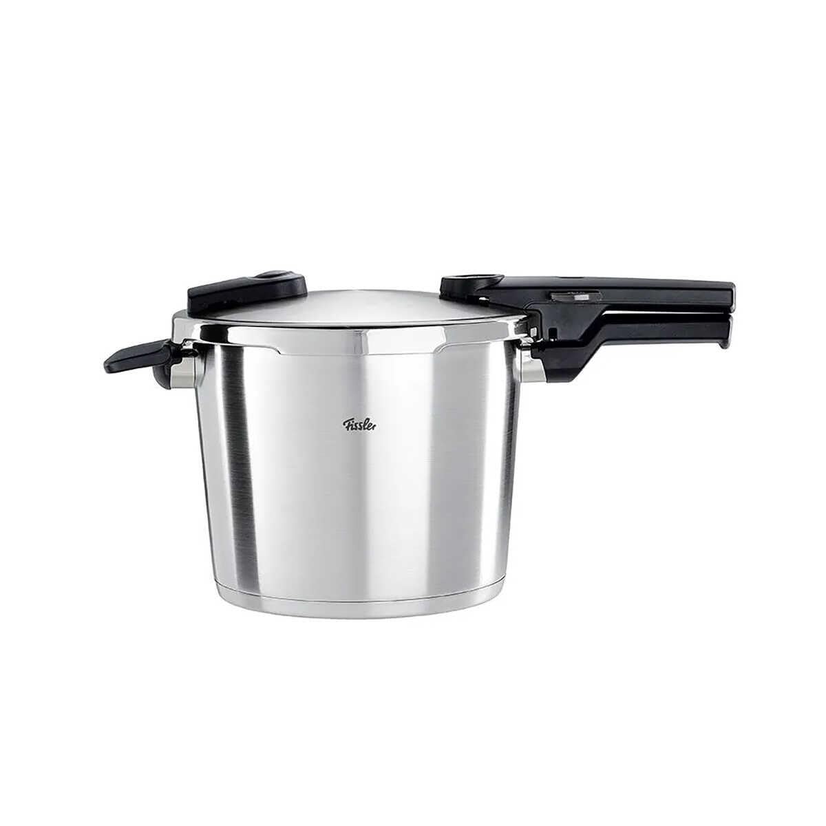 Schnellkochtopf Vitaquick Premium 6 L Edelstahl 22 cm mit gelochtem Einsatz 2 Kochstufen für Induktion