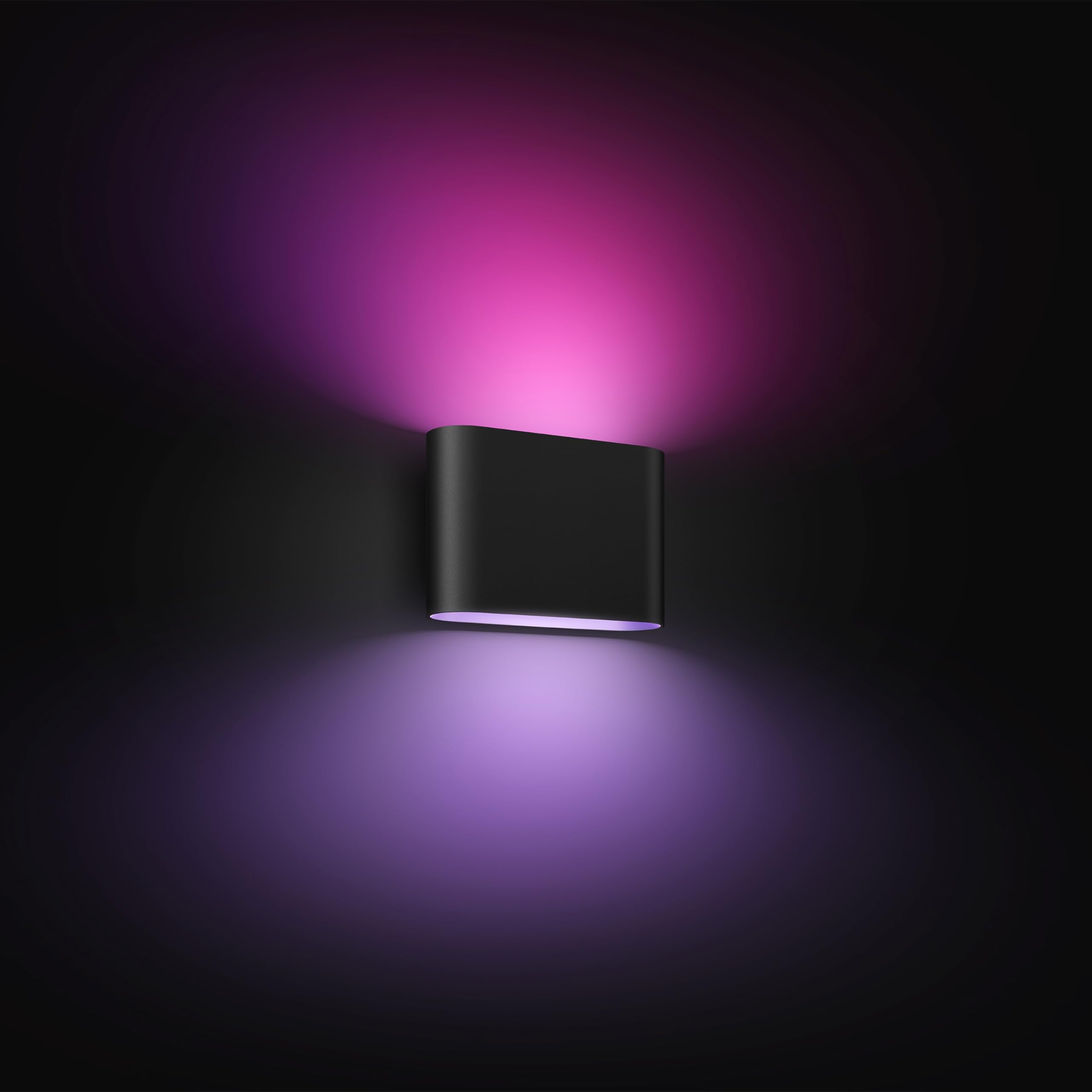 LED Wandleuchte Dymera 10 W 1500 lm IP44 Schwarz mit Farbwechsel und Sprachsteuerung für Innen- und Außenbereich