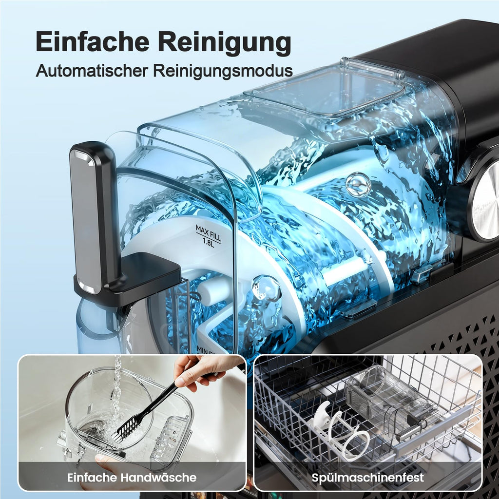Slushmaschine 2,7 l mit 8 Programmen One-Touch Start Selbstreinigung für Slush Frappé Milchshake und gefrorene Getränke