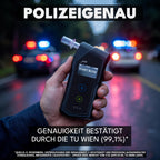 Alkoholtester ACE X mit elektrochemischem Sensor 0,05 Promille Abweichung 6 Mundstücke Transporttasche und 2 AAA-Batterien