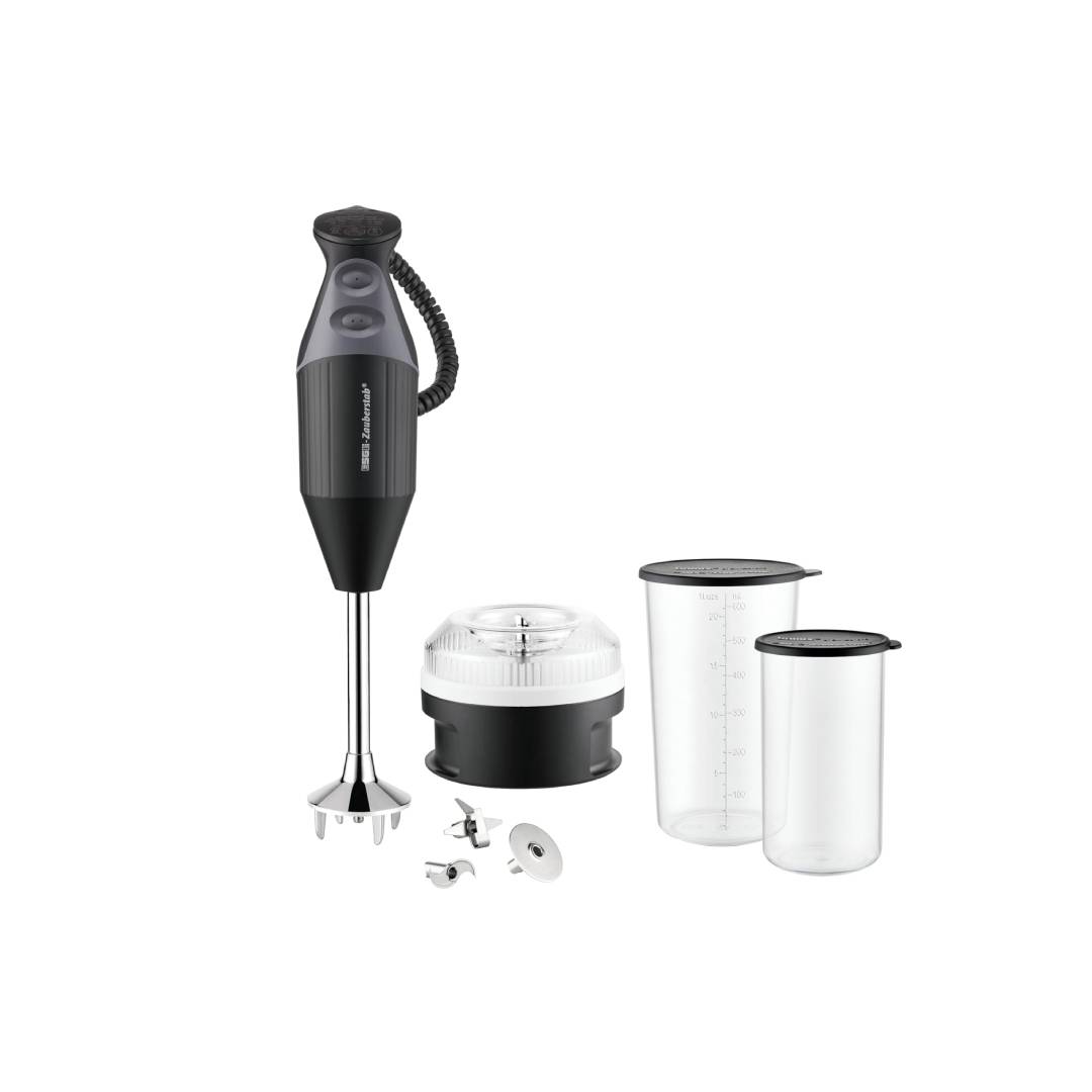 Stabmixer M200 BBQ 98215 200 W 2 Geschwindigkeitsstufen mit Zerkleinerer und Zubehör Set