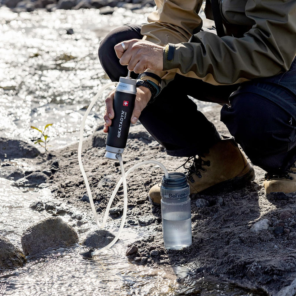 Outdoor-Wasserfilter Pocket 2010000 mit Keramikfilter bis 50000 L 1 L/min kompakter Pumpfilter mit Vorfilter