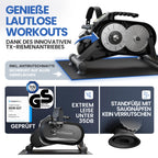 Pedaltrainer Pro Arm- und Beintrainer 8 Widerstandsstufen mit Befestigungsband und Anti-Rutsch-Matte 48 × 30 × 40 cm