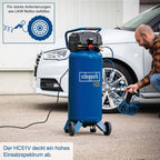 Druckluftkompressor HC51V 50 l 10 bar 1500 W 220 l/min ölfrei mit Druckminderer 2 Schnellkupplungen 13-teiligem Zubehörset und 15 m Schlauch