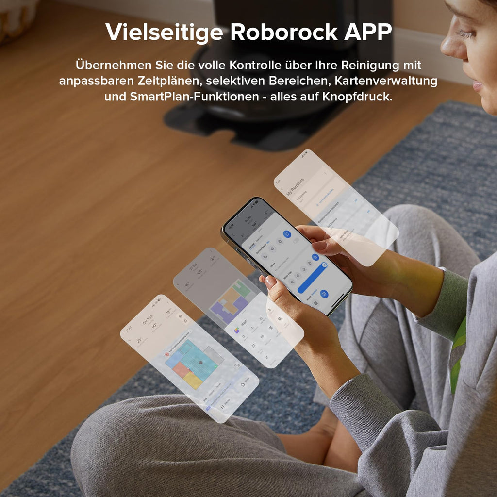 Saugroboter mit Wischfunktion QV 35A 8000 Pa 10 mm Mopp-Anhebung LiDAR-Navigation Anti-Tangle-Bürste All-in-One-Dock App-Steuerung