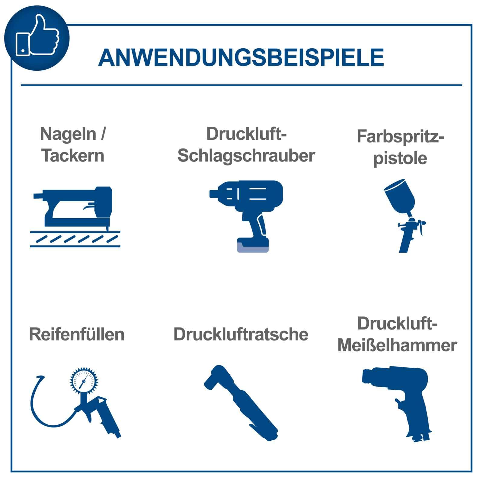 Druckluftkompressor HC51V 50 l 10 bar 1500 W 220 l/min ölfrei mit Druckminderer 2 Schnellkupplungen 13-teiligem Zubehörset und 15 m Schlauch